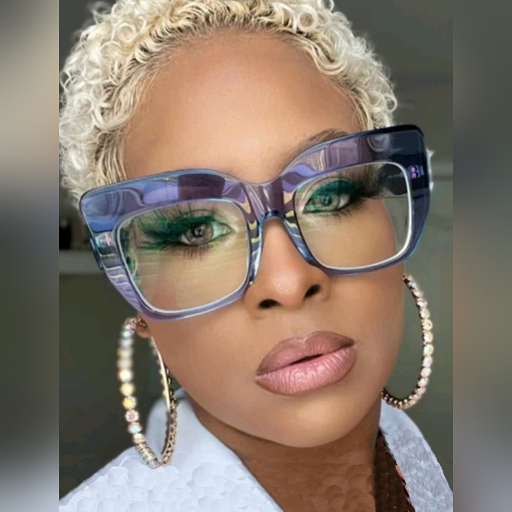 NEW Purple Ombre Oversize Fashion Glasses